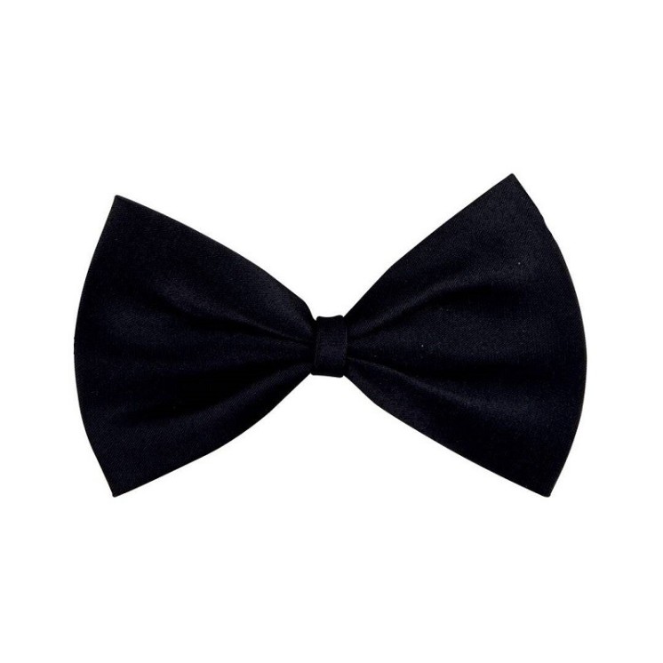 Noeud papillon en satin NOIR, Dandy,