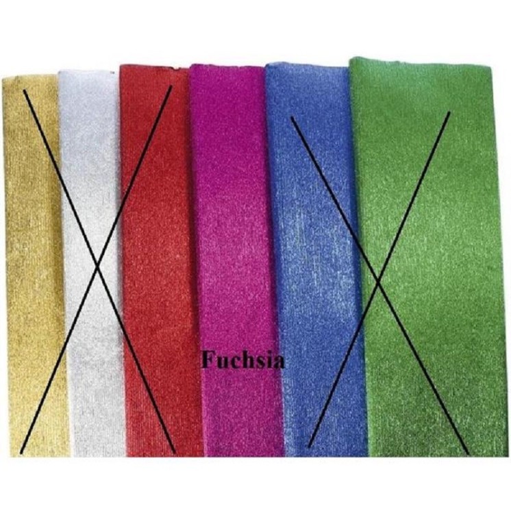 Papier Crepon métallisé (Paquet de 1 feuille de 2.50 X 0.50m)