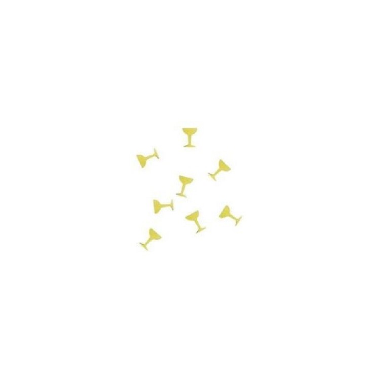 Confettis de Table coupe de champagne - or - 1.1cm - sachet de 10 gr