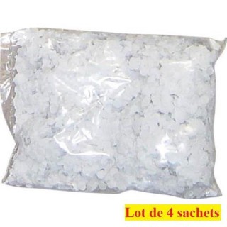 4 sachets de Confettis blanc (sachet de 100grs)