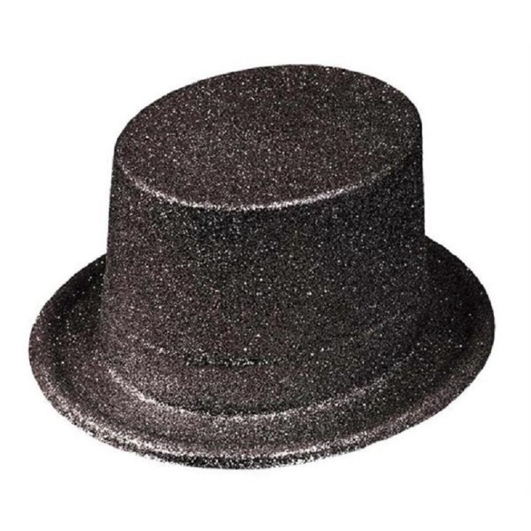 Lot de 12 Chapeaux Haut de forme paillettes couleur