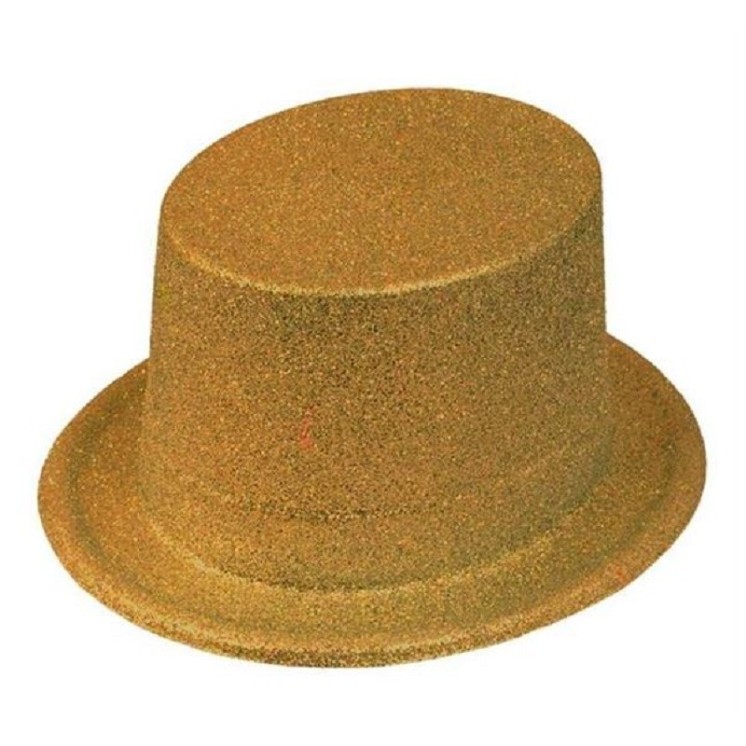 Lot de 12 Chapeaux Haut de forme paillettes couleur