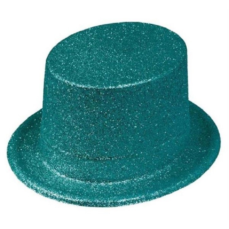 Lot de 12 Chapeaux Haut de forme paillettes couleur