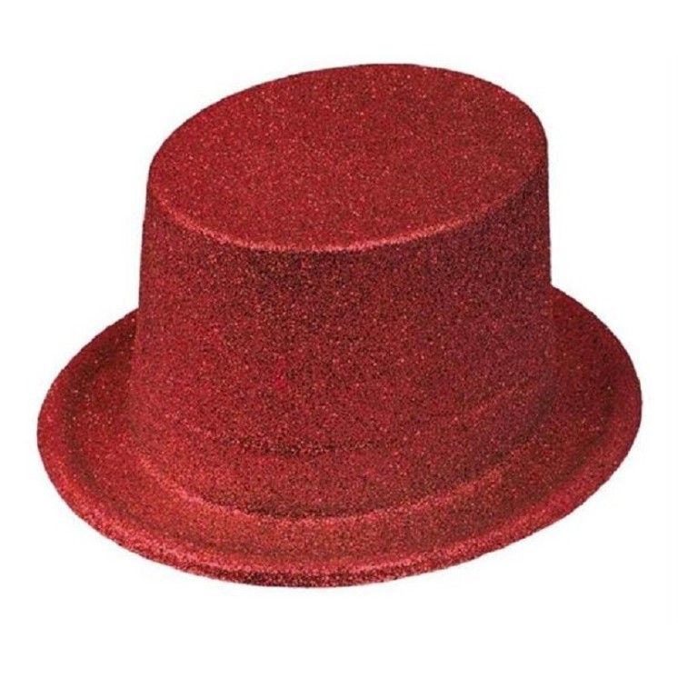 Lot de 12 Chapeaux Haut de forme paillettes couleur