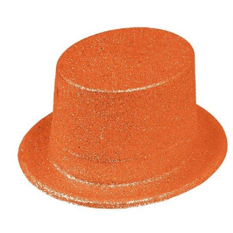 Lot de 12 Chapeaux Haut de forme paillettes couleur