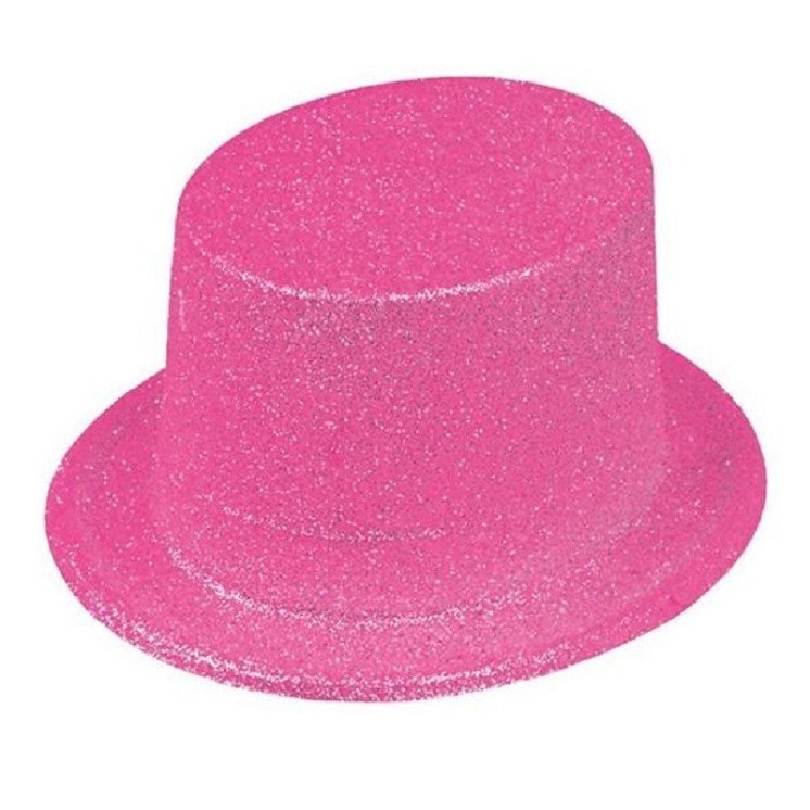 Lot de 12 Chapeaux Haut de forme paillettes couleur