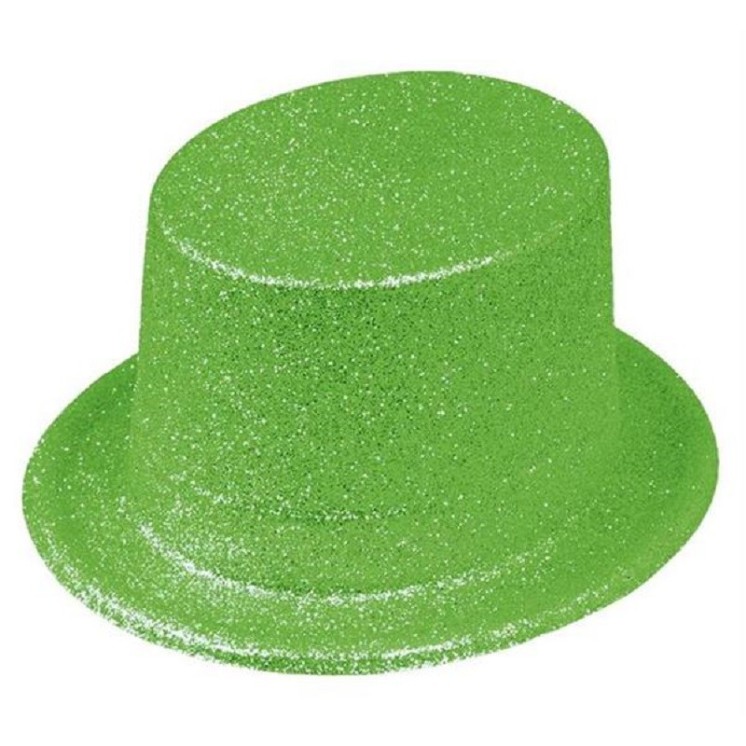 Lot de 12 Chapeaux Haut de forme paillettes couleur