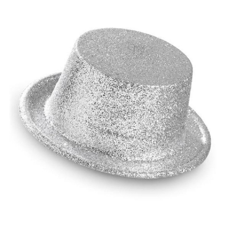 Lot de 12 Chapeaux Haut de forme paillettes couleur