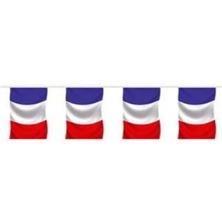 Guirlande de drapeaux France - tricolore - Français, pour decoration de salle