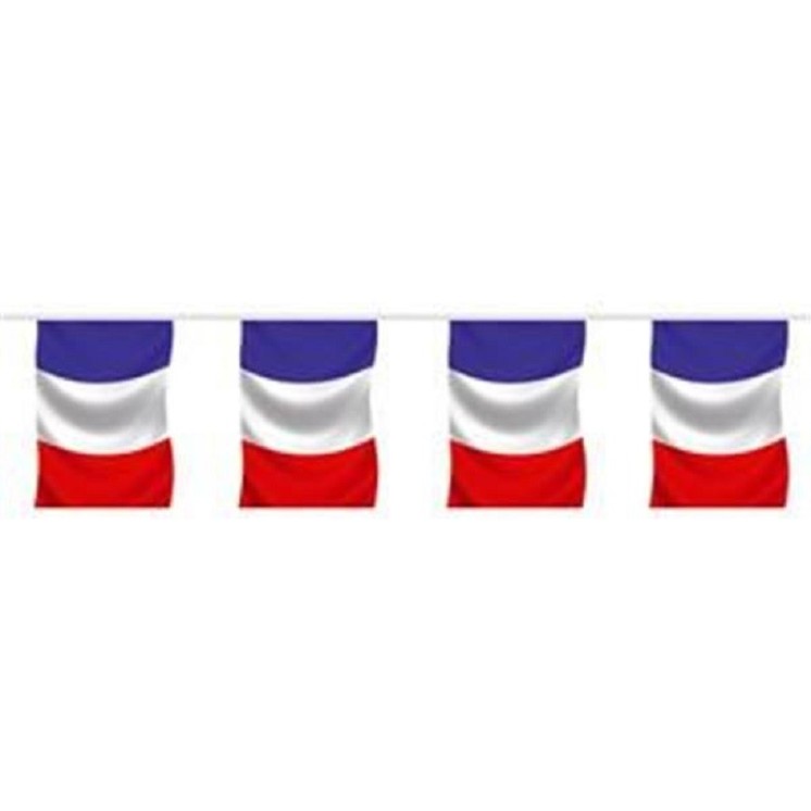 Guirlande de drapeaux France - tricolore - Français, pour decoration de salle