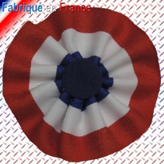 Cocarde Tricolore France Ø80mm sans pans