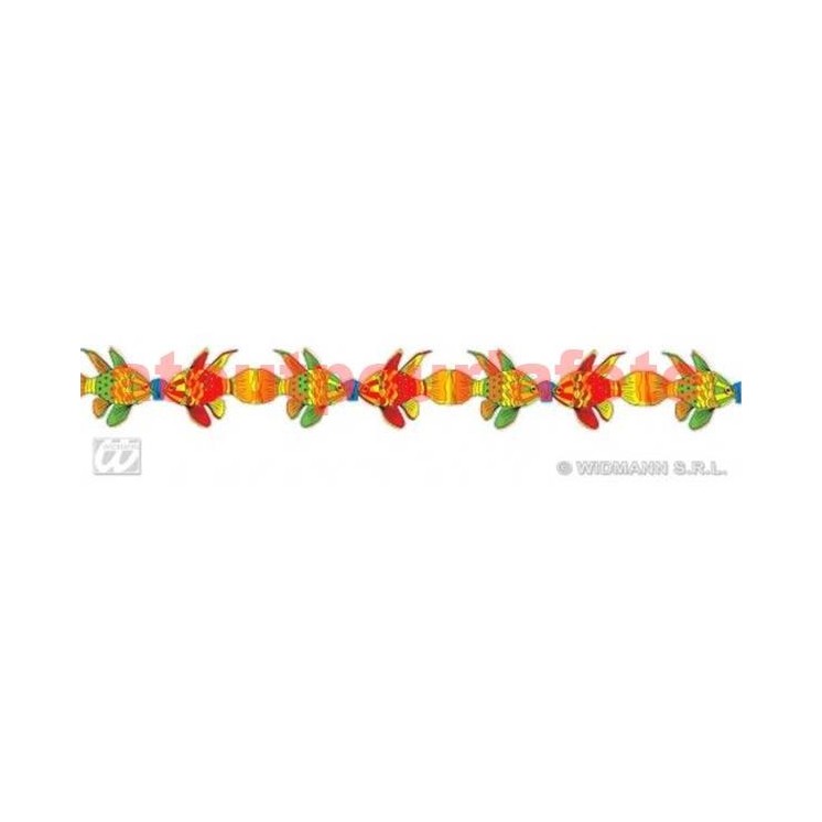 Guirlande Poisson 3 m (papier) pour décoration sur le thème de la mer