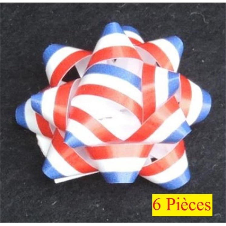 6 Noeuds Etoile adhésive 45mm / France (adhésif)