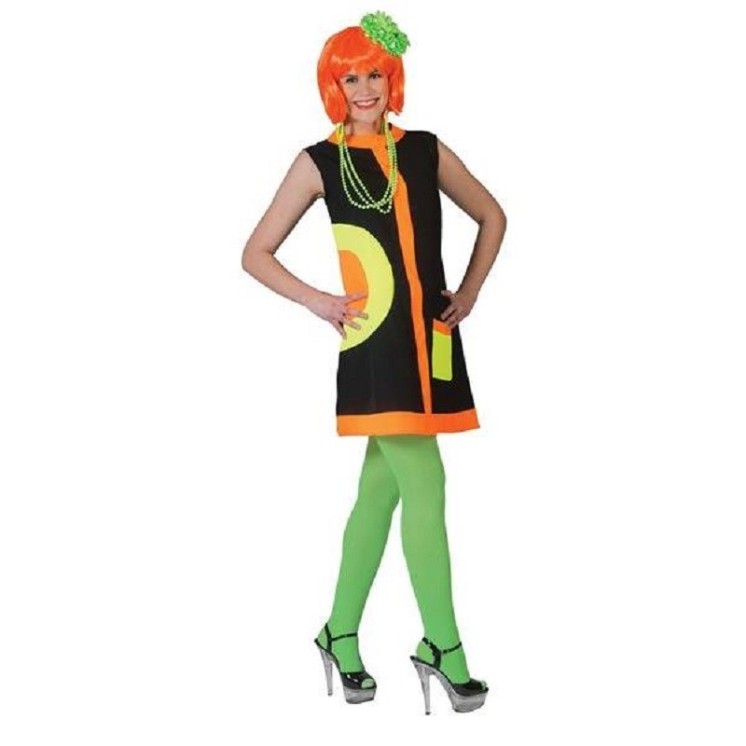 Déguisement Sixties, Robe Neon, robe 60' 70'
