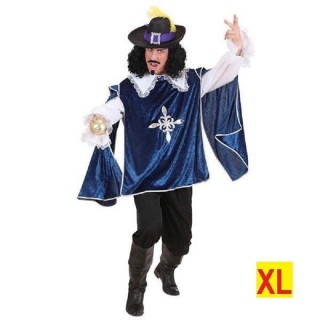 Deguisement de mousquetaire bleu adulte XL