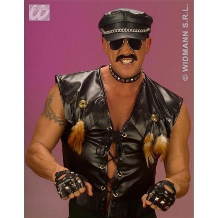 Gilet de cowboy, Bikers (simili cuir) (taille ML)