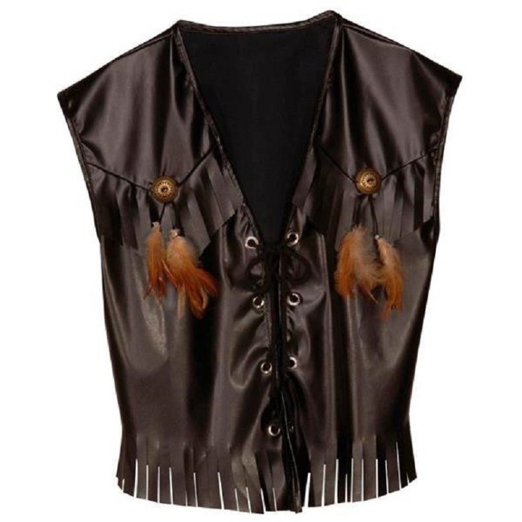 Gilet de cowboy, Bikers (simili cuir) ML