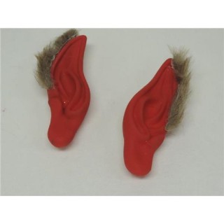 Oreilles pointues de Diable avec poils (la paire)