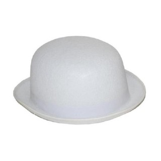 Chapeau Melon blanc adulte (taille ± 60 cm)
