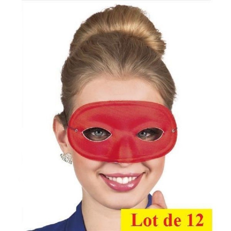 LOT A PRIX PRO: 12 Loups rouge  pour carnaval venitien GM