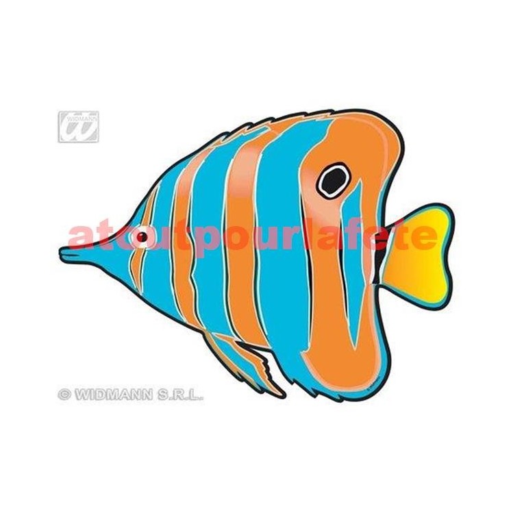 Set de 8 décorations marine (crustacés et poissons) 40 cm