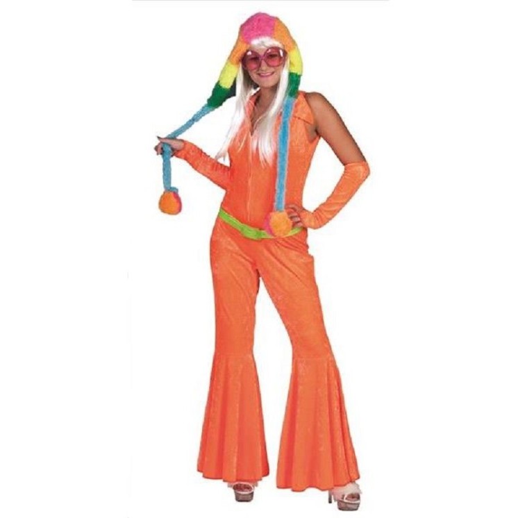 Combinaison Disco orange fluo (T36/38)