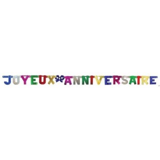 Guirlande  "Joyeux Anniversaire" 185cms
