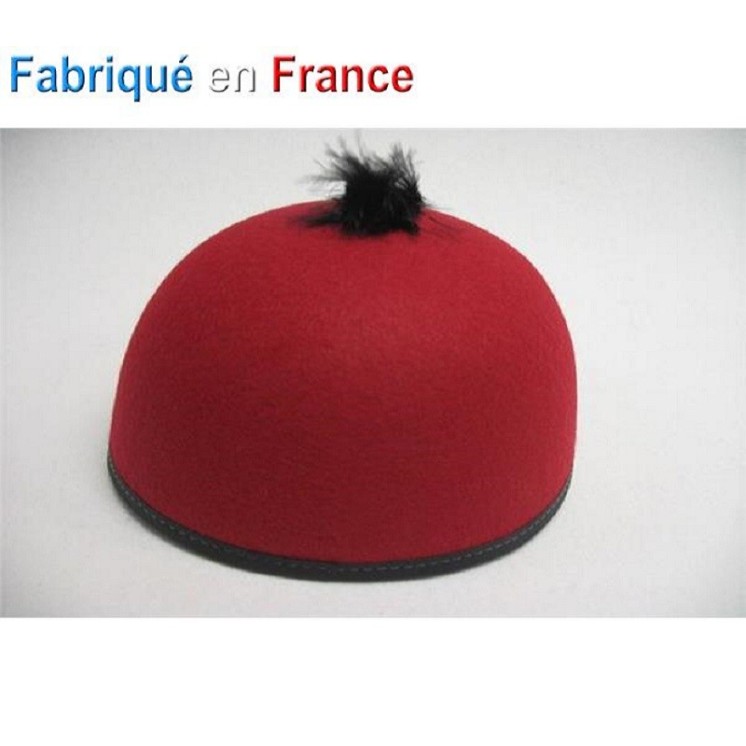 Calot de Pierrot à pompon bordé Idéal pour compléter votre déguisement de Pierrot ou Colombine