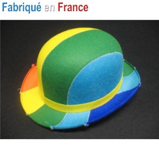 Chapeau Melon - Bowler Arc-en-Ciel adulte Gaypride T57