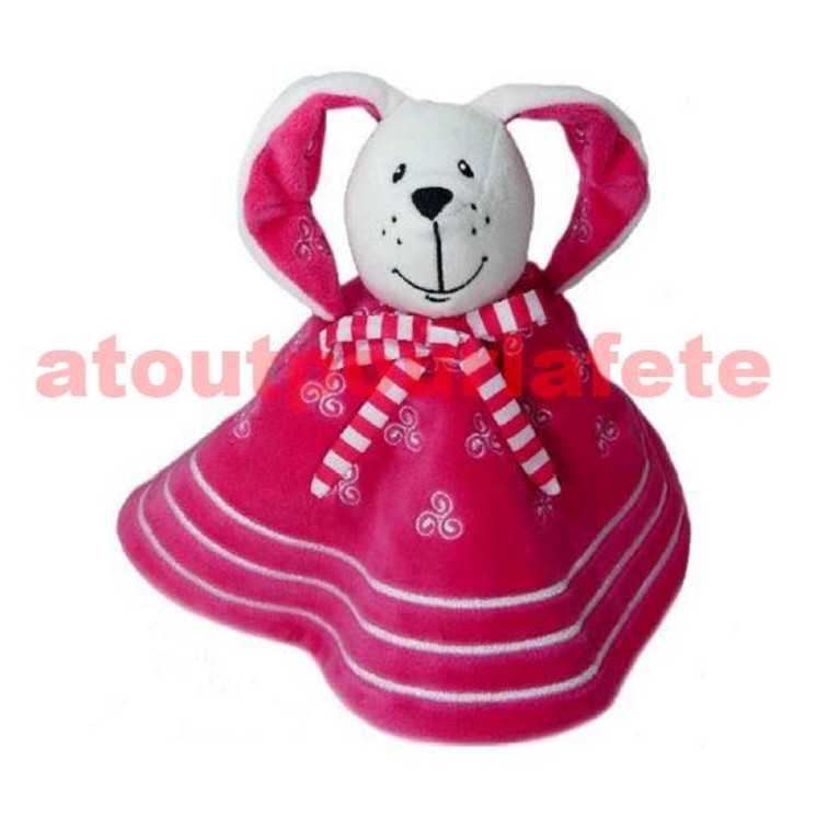 Doudou  LAPINOU ROSE OU BLEU TRISKELL