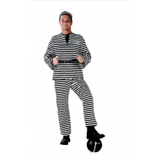 Déguisement de Bagnard, Prisonnier adulte (3P)