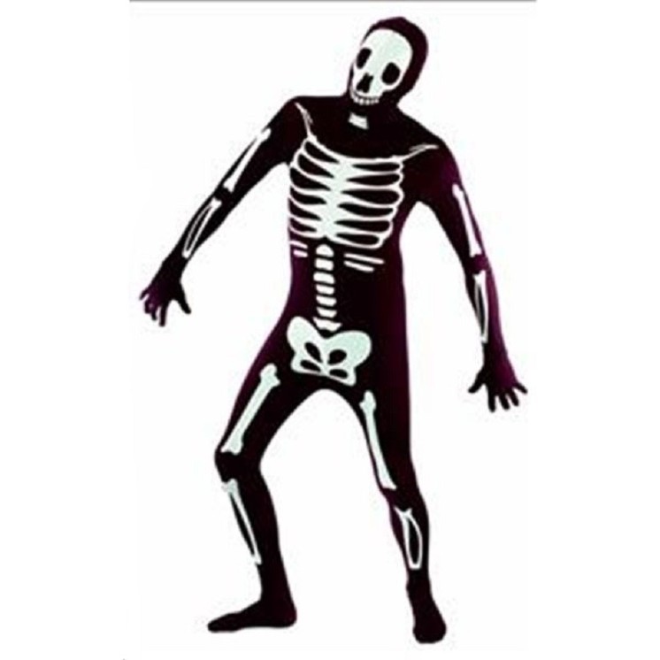 Déguisement, combinaison moulante "Squelette" Morphsuit (taille M)
