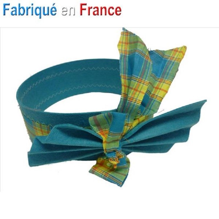 Coiffe pour deguisement Antillaise (feutre+madras)
