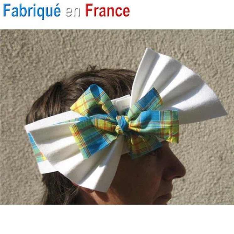 Coiffe pour deguisement Antillaise (feutre+madras)