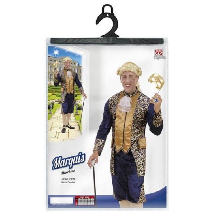 Déguisement de Marquis Baroque bleu adulte (taille M)