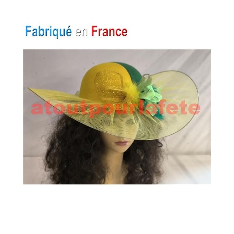 Chapeau Sainte Catherine "Laurenne" (capeline feutre deux tons)