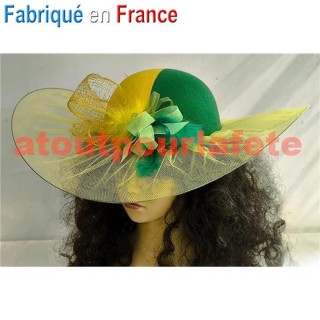 Chapeau Sainte Catherine "Laurenne" (capeline feutre deux tons)