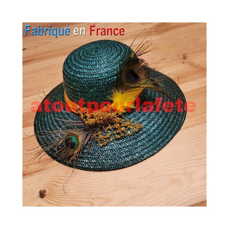 Chapeau Catherinette Sainte Catherine (st) Brigitte (paille verte)