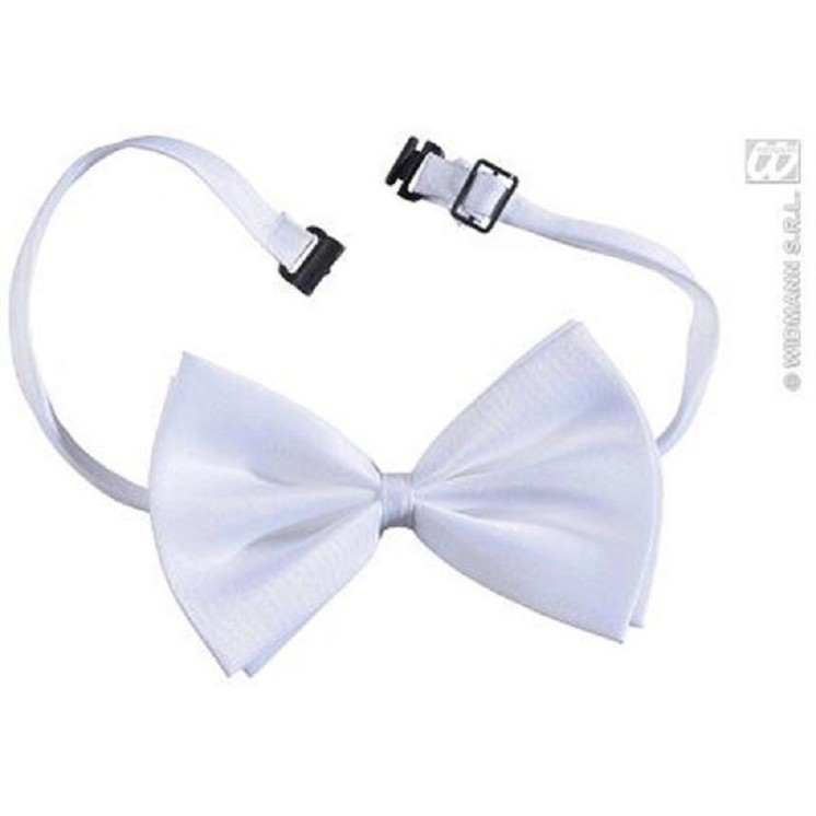 Noeud papillon blanc pour deguisement mariage cérémonie, conscrits