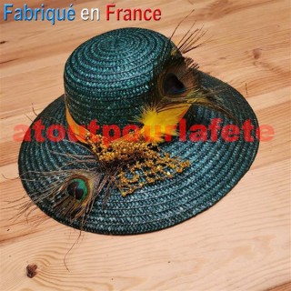Chapeau Catherinette Sainte Catherine (st) Brigitte (paille verte)
