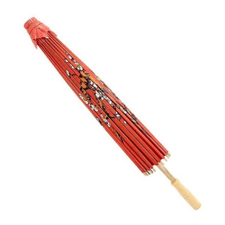 Ombrelle asiatique rouge, Chinoise 52cms