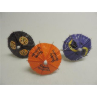 Sachet de 144 Piques apéro Ombrelles d' Halloween 10cm