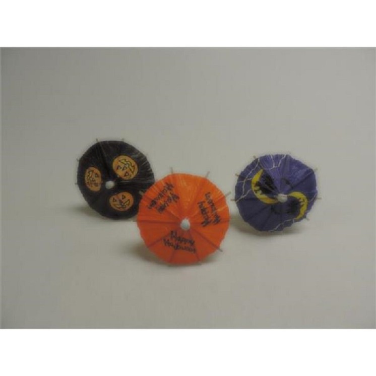 Sachet de 144 Piques apéro Ombrelles d' Halloween 10cm