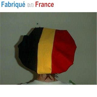 Béret tricolore pour conscrits, supporters " belge"