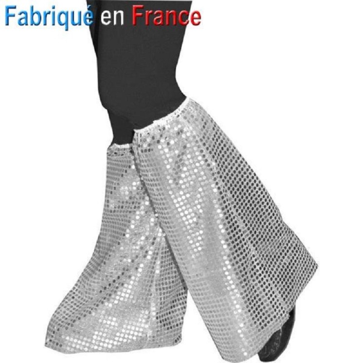 Jambières pattes d'éléphant Disco à paillettes (la paire)