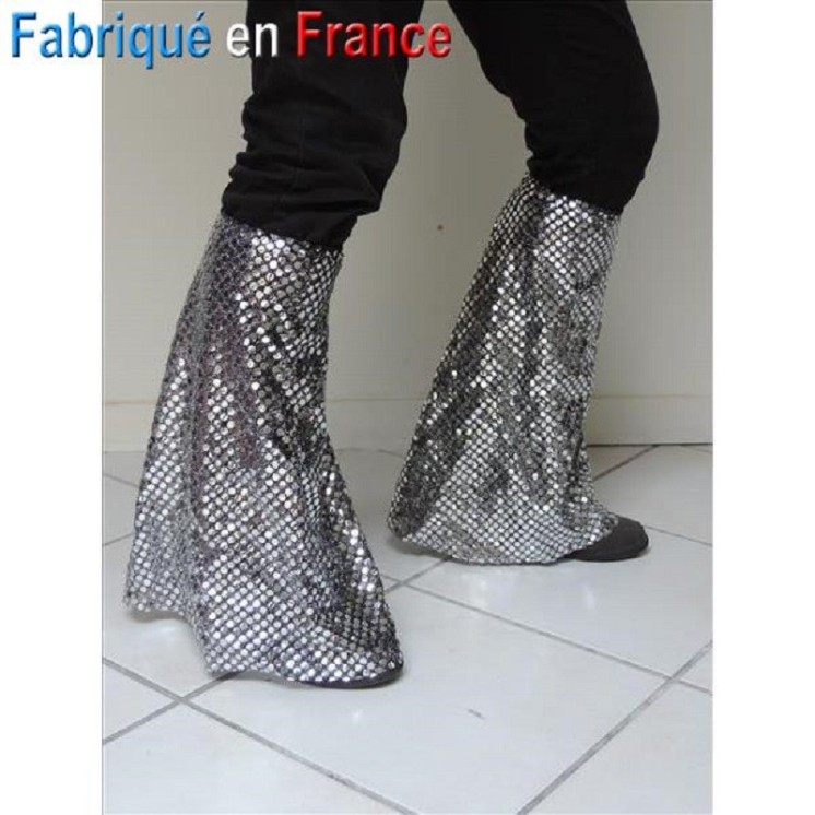 Jambières pattes d'éléphant Disco à paillettes (la paire)