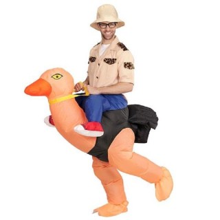 Déguisement d' Explorateur sur dos d'Autruche (gonflable)