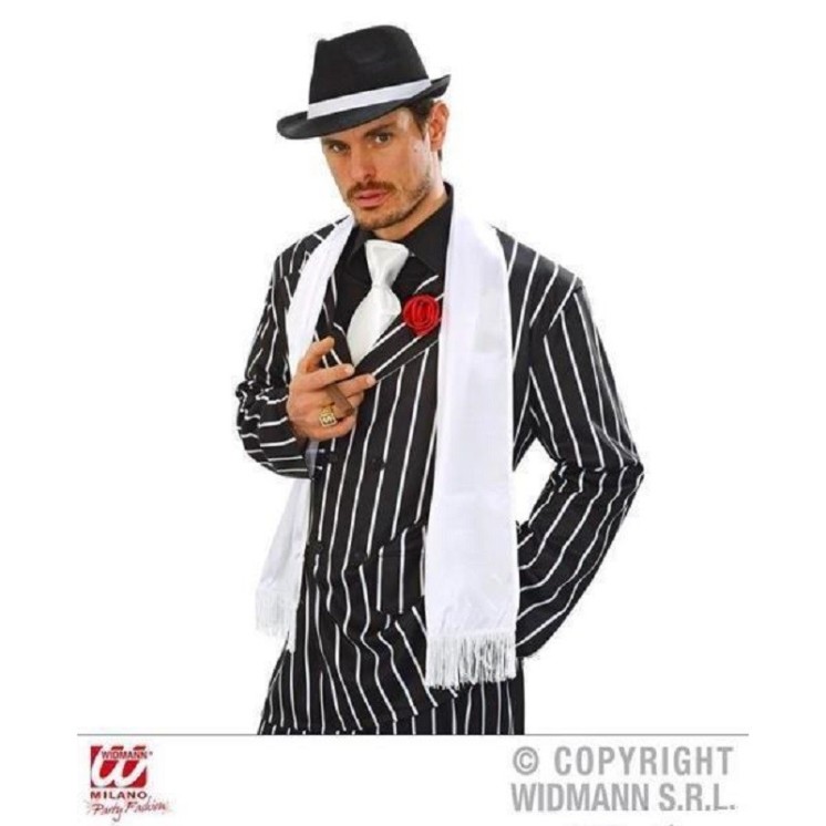 Echarpe satinée blanche longueur 140cm, frangées aux extrémités  accessoire ideal pour classards lors de défilés de conscrits