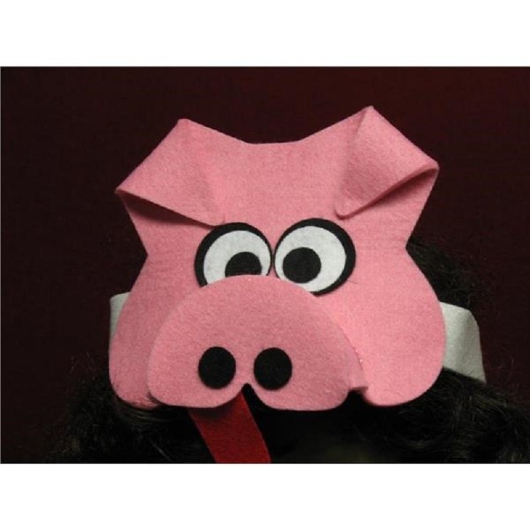 Tour de tête - Bandeau animaux - coiffe de Cochon