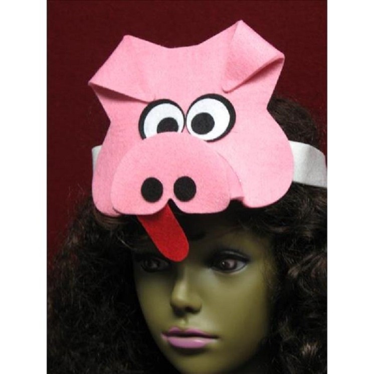 Tour de tête - Bandeau animaux - coiffe de Cochon